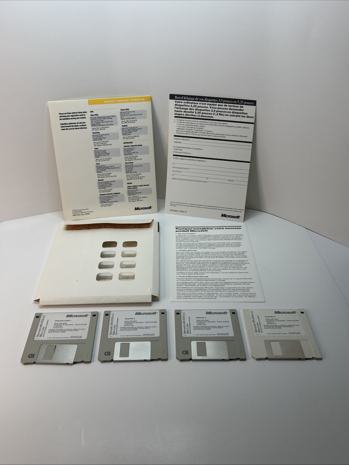Microsoft MS-DOS 6.2 Upgrade – Big Box With 3.5″ disks – FRENCH