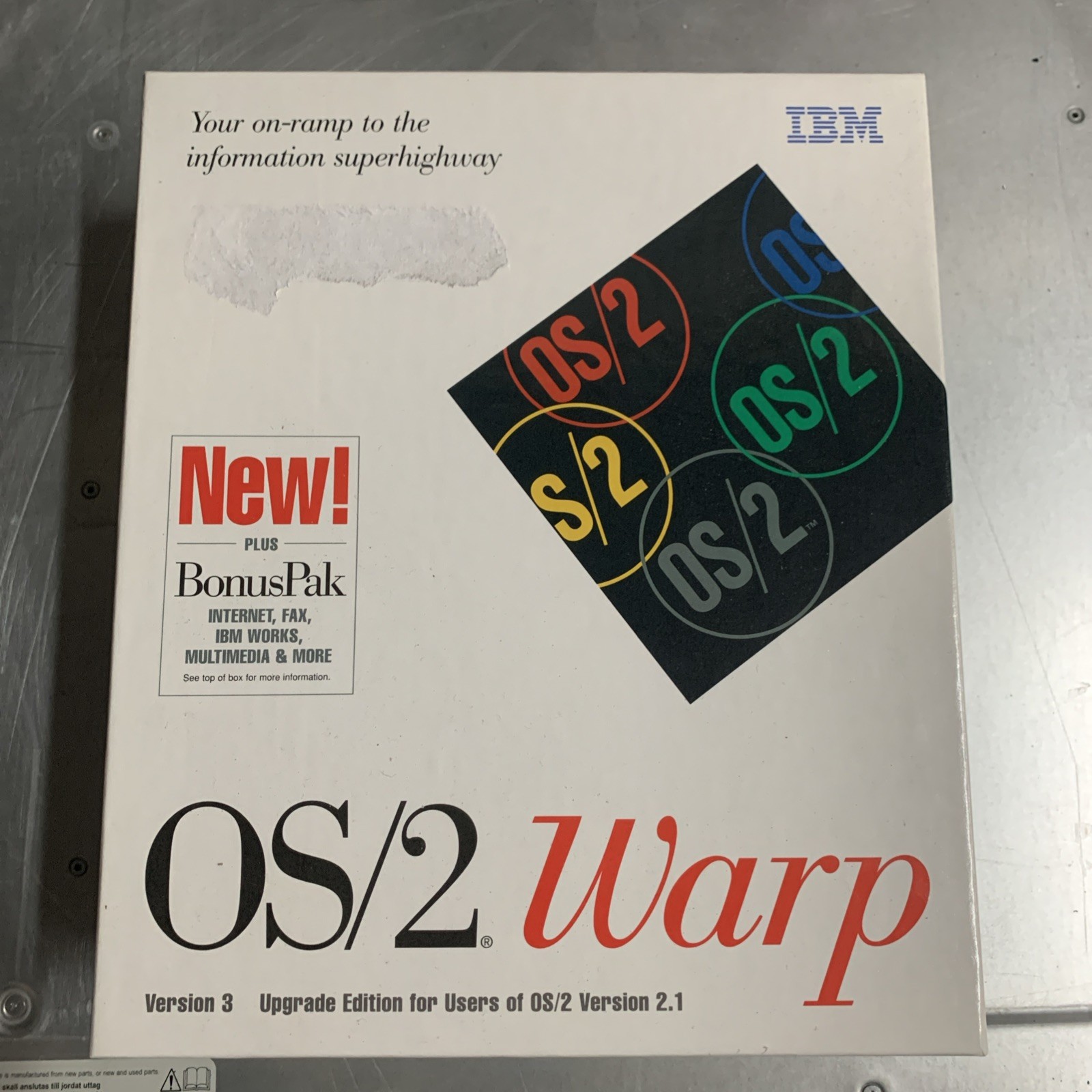 Unused – Vintage IBM OS/2 Warp Version 3 with BonusPak 3.5″ Floppy Disks