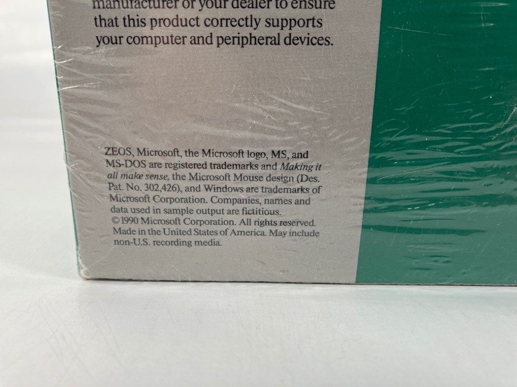 1990 Microsoft Windows 3.1 Zeos International Edition 3.5″ Disks+Manuals in Box