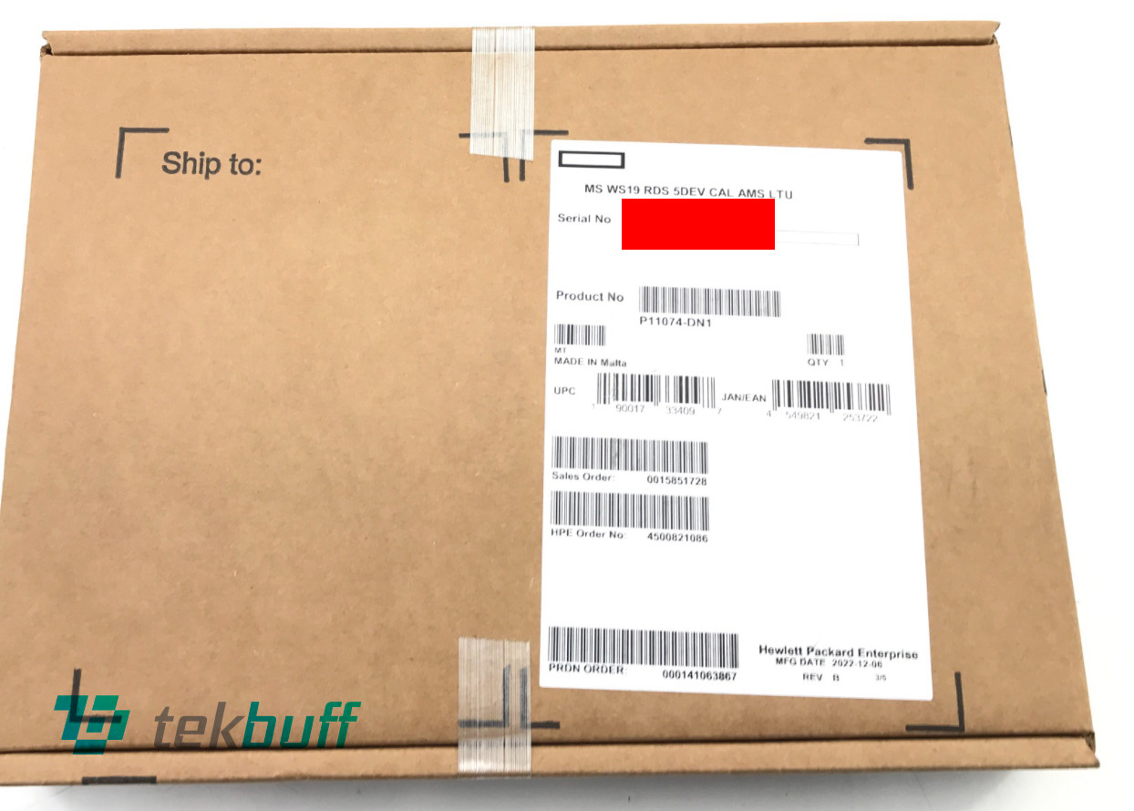 HPE Microsoft Windows Server 2019 5-CAL License – (P11074-DN1)