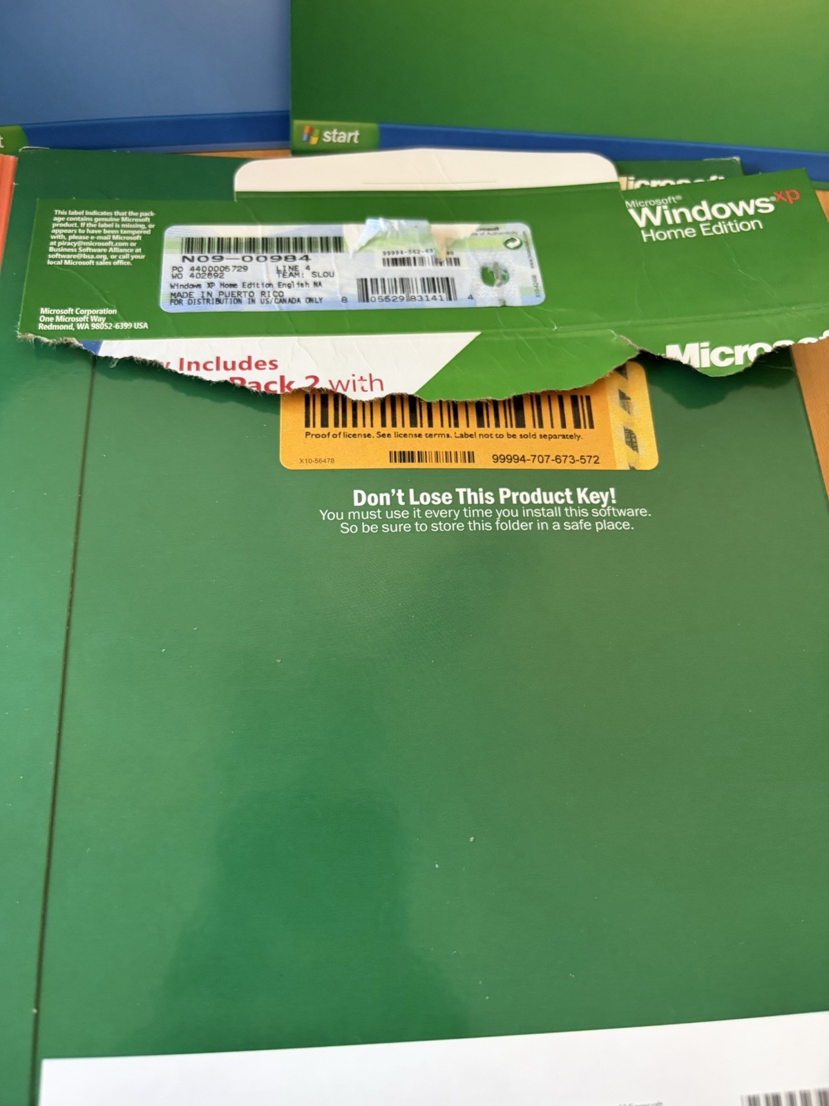 Microsoft Windows XP Home Full Operating System