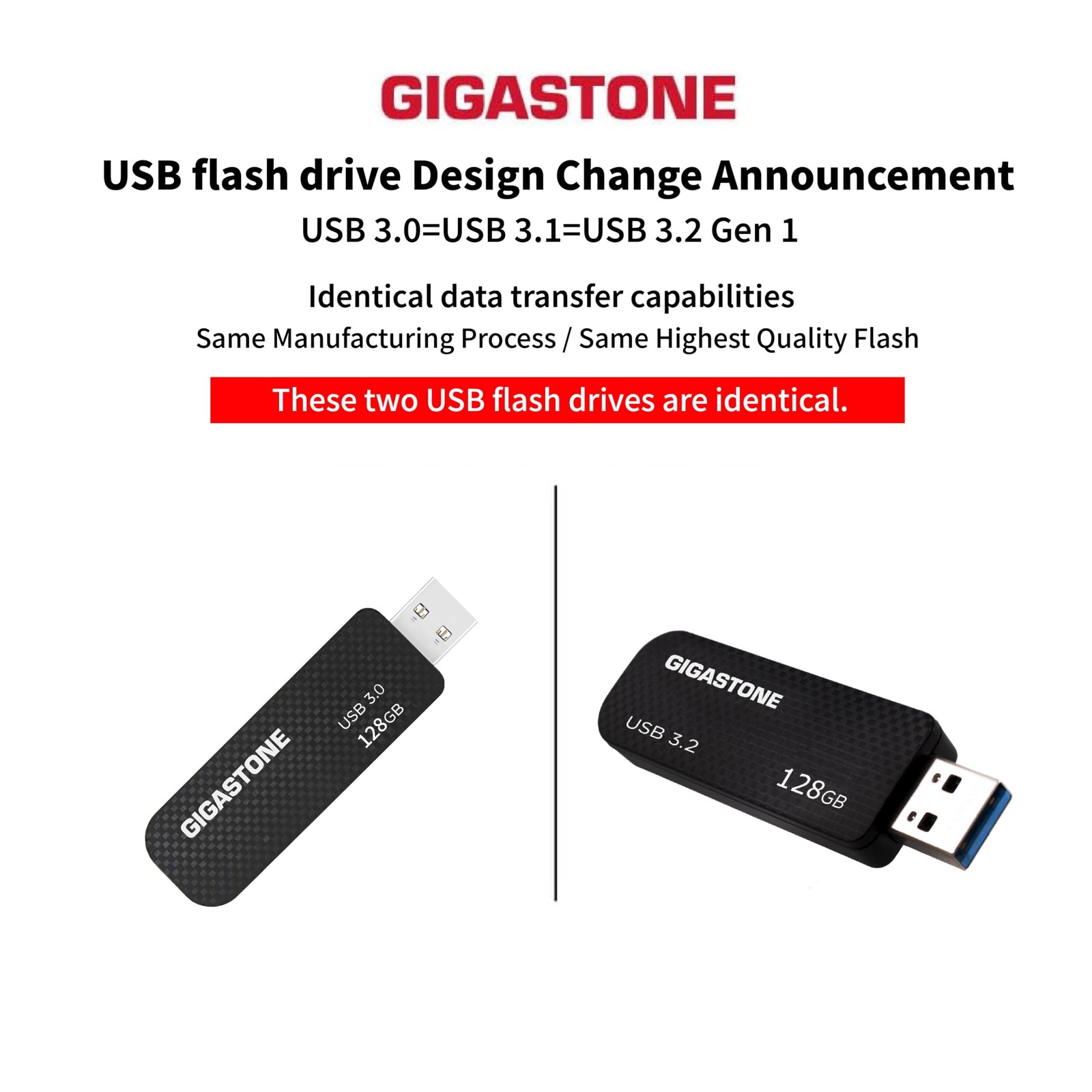 GIGASTONE 128GB Flash Drive, Z30 USB 3.2 Gen 1, 100MB/s Ultra Fast, Keychain …