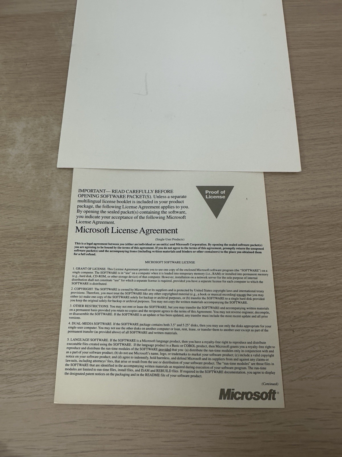 Microsoft Windows 3.1 Operating System + Microsoft Mouse – Vintage 1992 Big Box