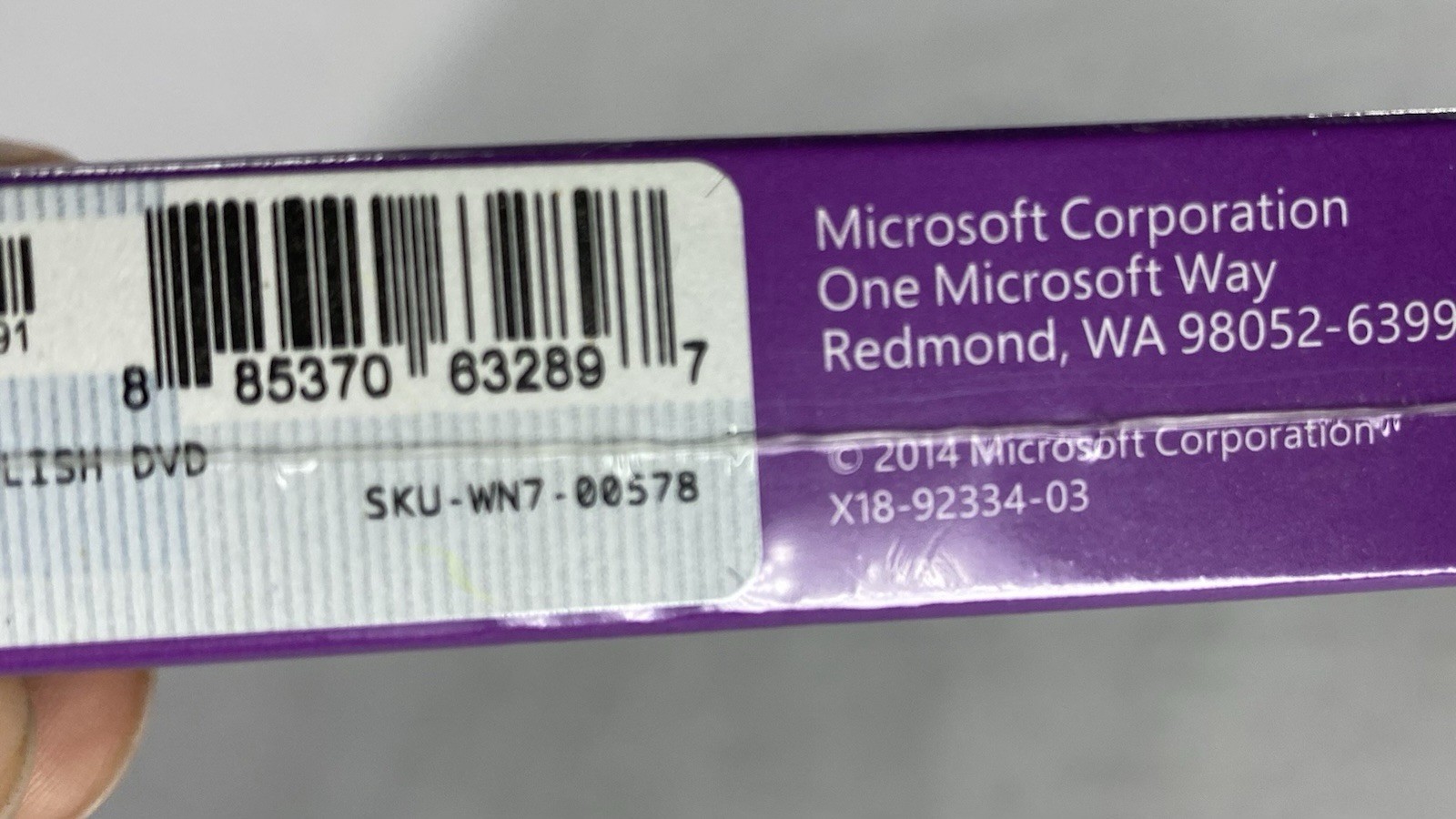 New! Sealed Microsoft Windows 8.1 Full Version 32 Bit/64 Bit SKU WN7-00578