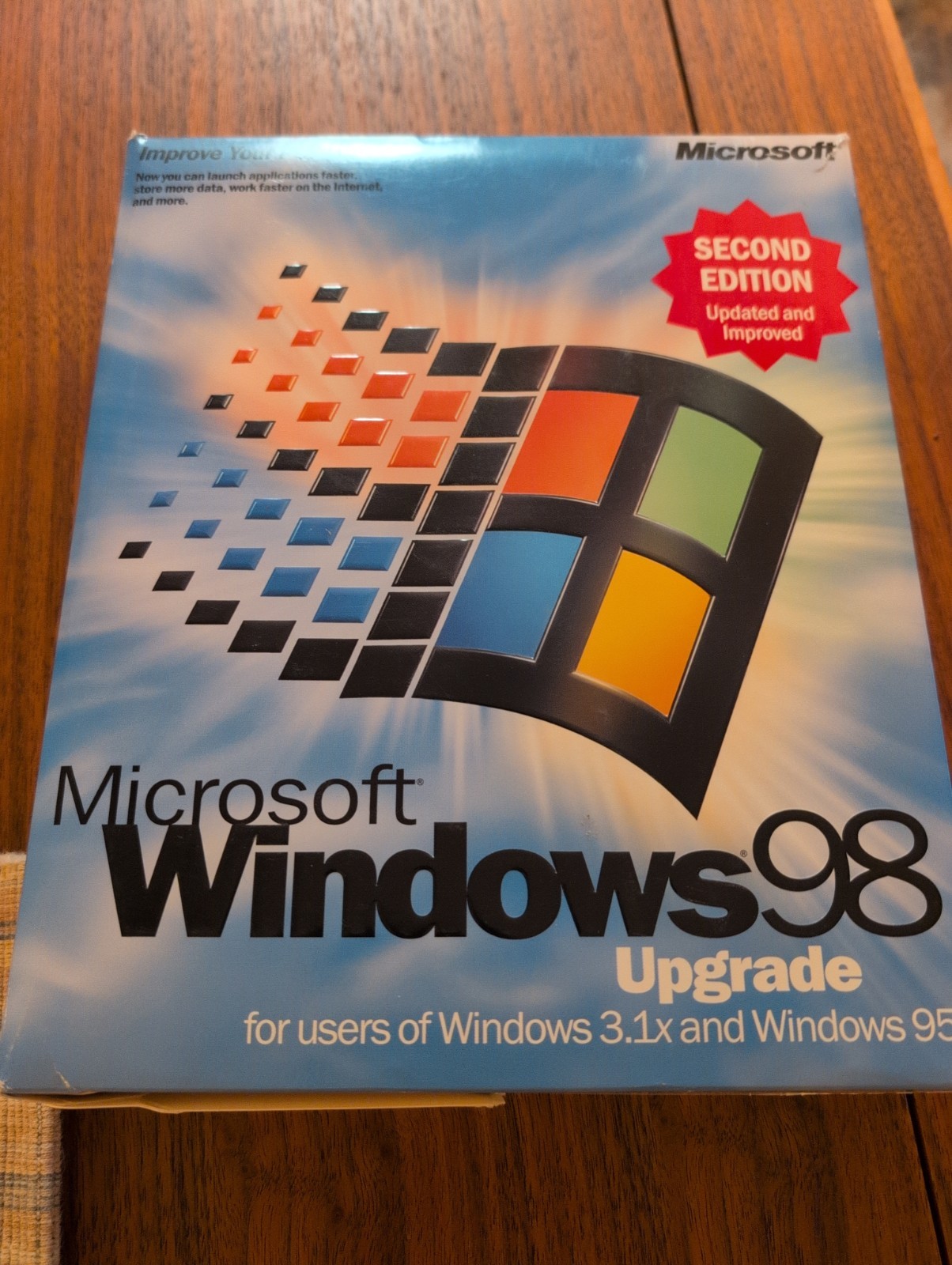 Microsoft Windows 98 Upgrade Second Edition Vintage – CD and Key Code