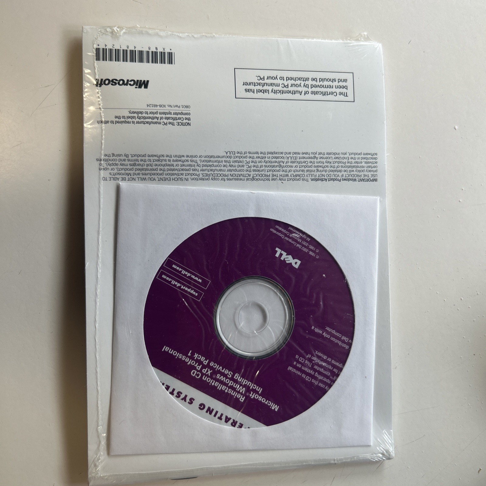 MICROSOFT WINDOWS XP PROFESSIONAL SERVICE PACK 2 REINSTALLATION CD w key