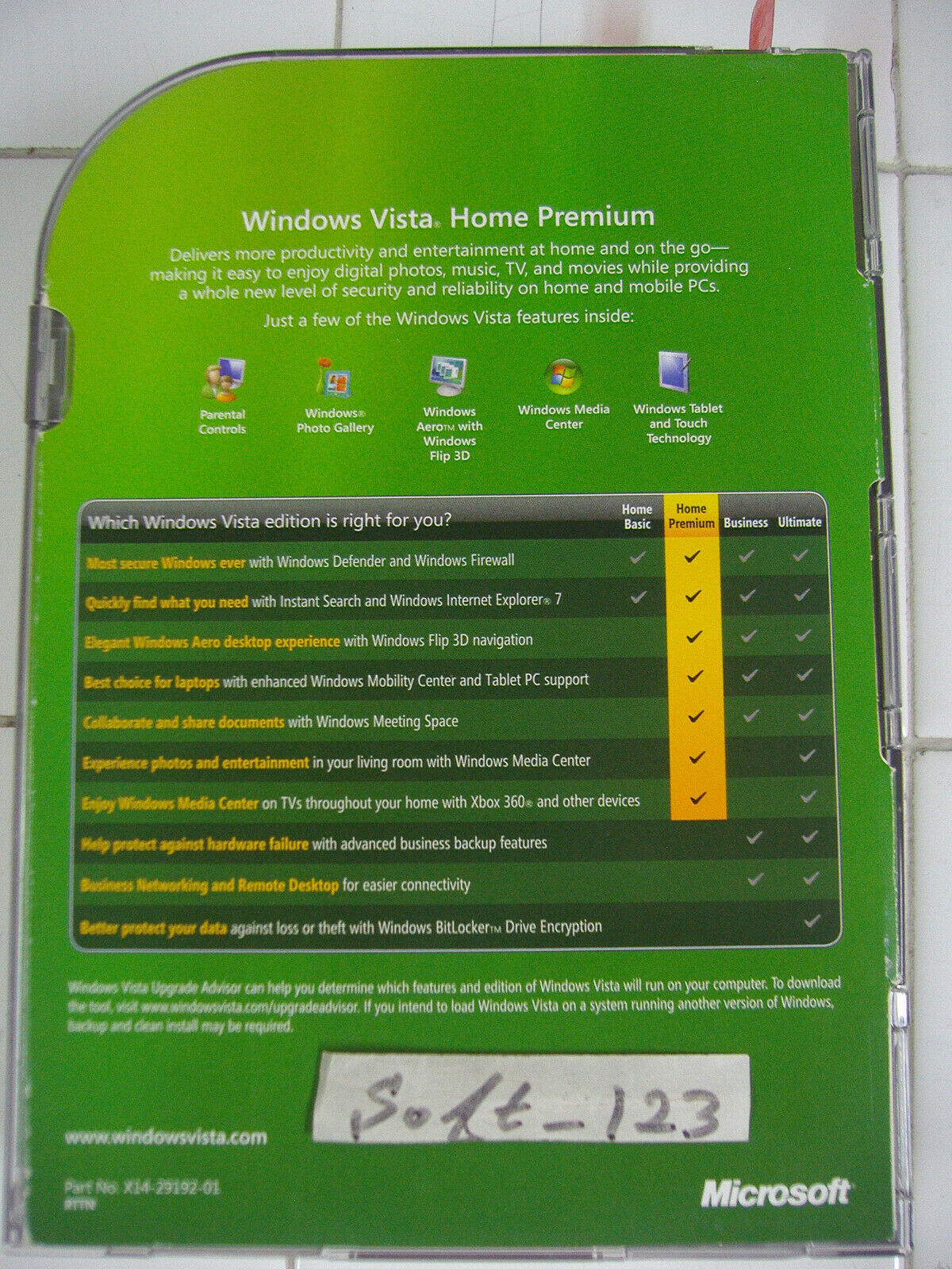 Microsoft Windows Vista Home Premium Full MS WIN 32 Bit DVD =NEW SEALED BOX=