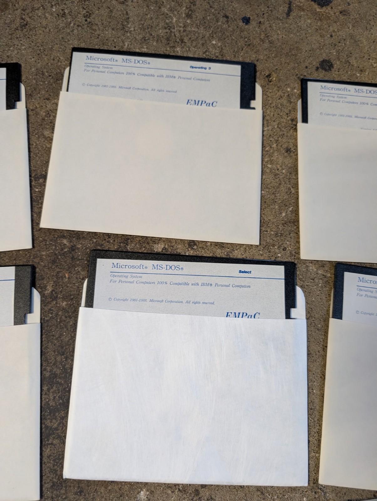 Vintage Microsoft MS-DOS Plus Enhanced Tools 5.25″ 6 Disk Set 2 Books V 4.01
