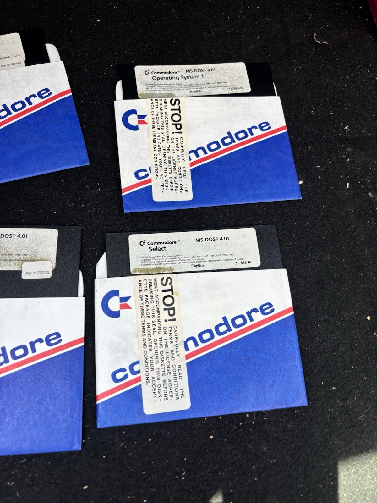 Commodore Amiga MS-DOS 4.01 Operating System 1-3 Shell 1.01 Install Select Disks