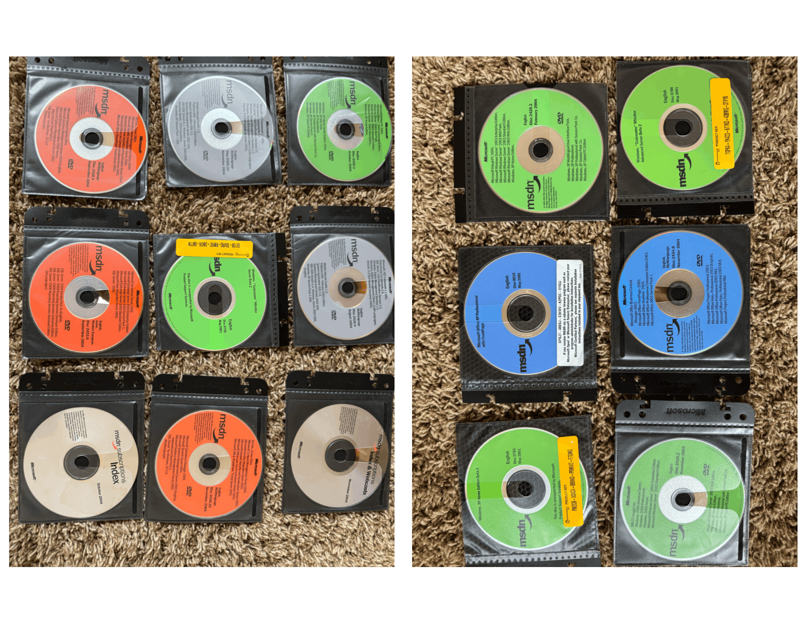 Microsoft MSDN Subscription DVD CD Lot 100+ Discs 2001 2002 Binder Case Untested