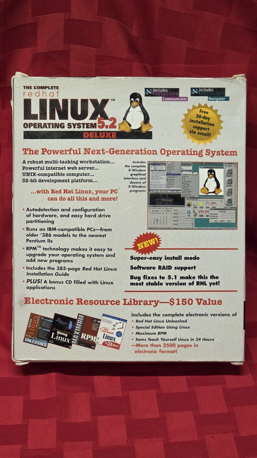 Linux 5.2 The Complete Redhat Operating System Deluxe Secure Server 3 CD Book