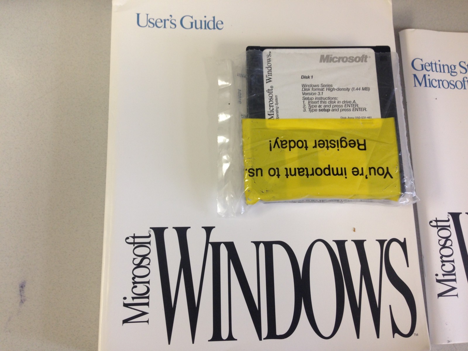Genuine Microsoft Windows 3,1 Users Guide 6 Diskette 3 1/2″ Media Ver.
