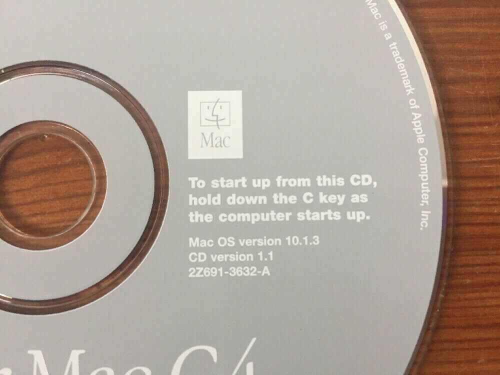 2002 Macintosh Power Mac G4 OS 10 10.1.3 Puma Disc OS X Software Install CD 1.1