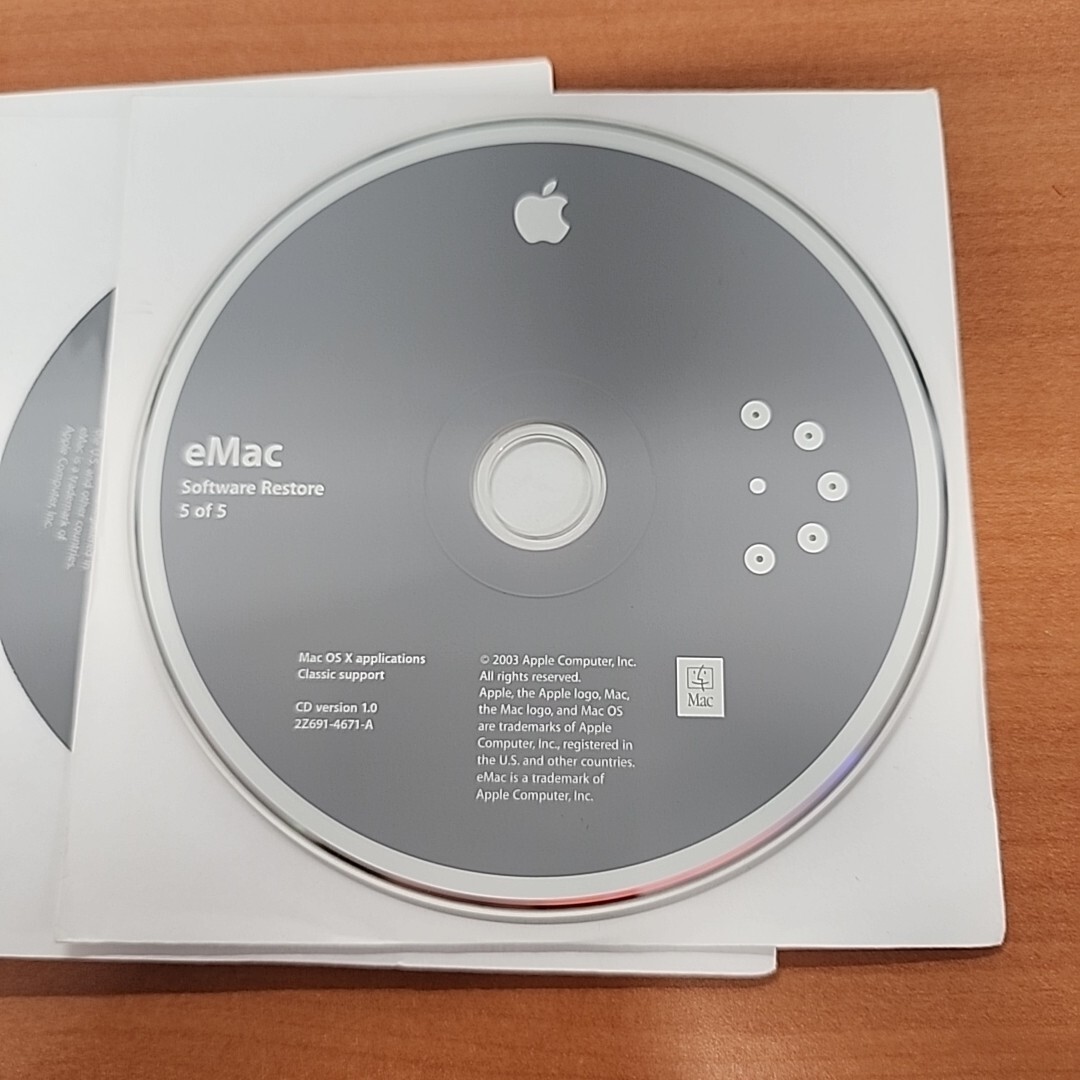 2003 eMac Software Restore Mac OS X Ver 1 5 Disc set