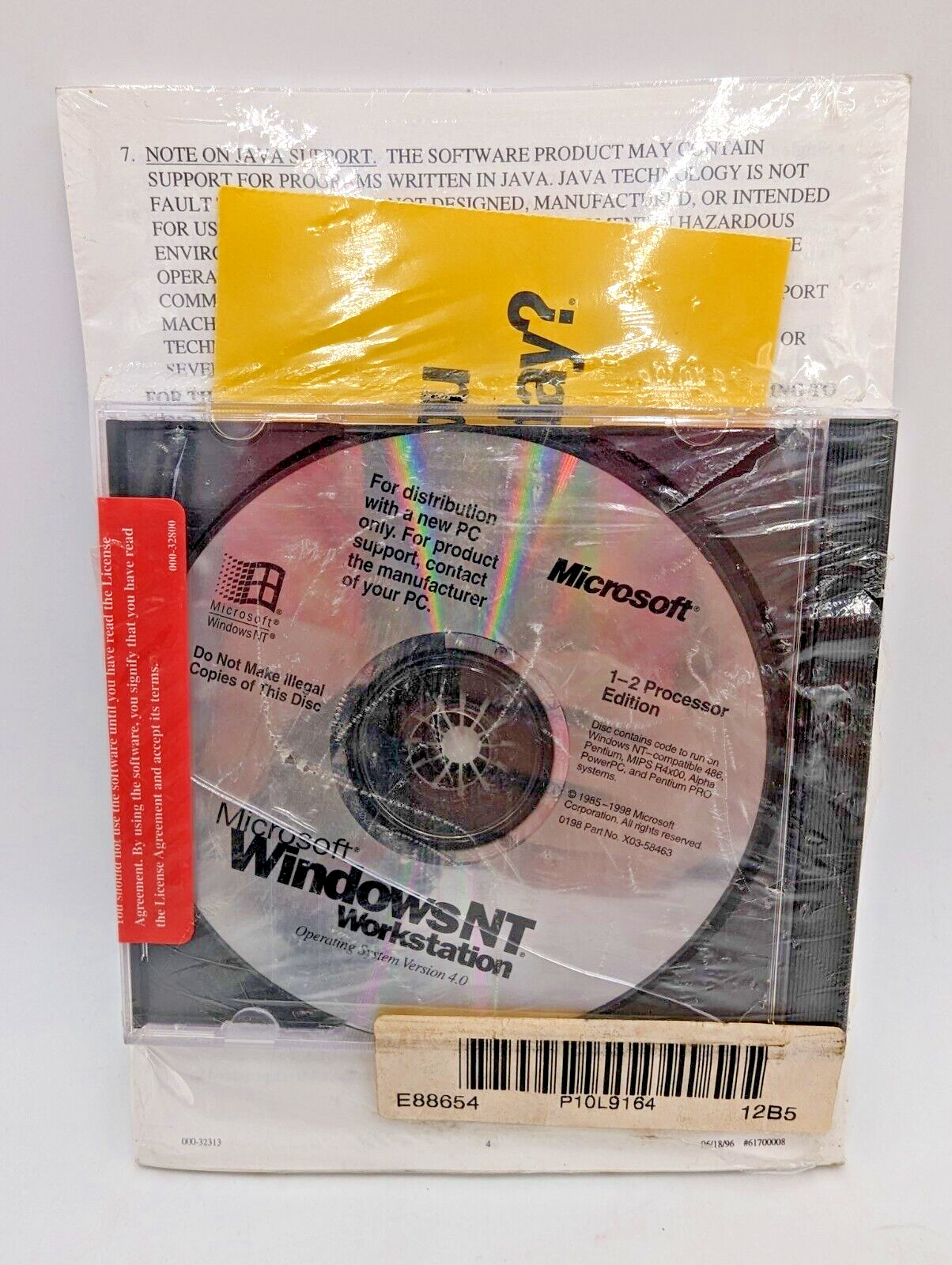 Microsoft Windows NT Workstation CD, Booklet & COA New Sealed Compaq OEM