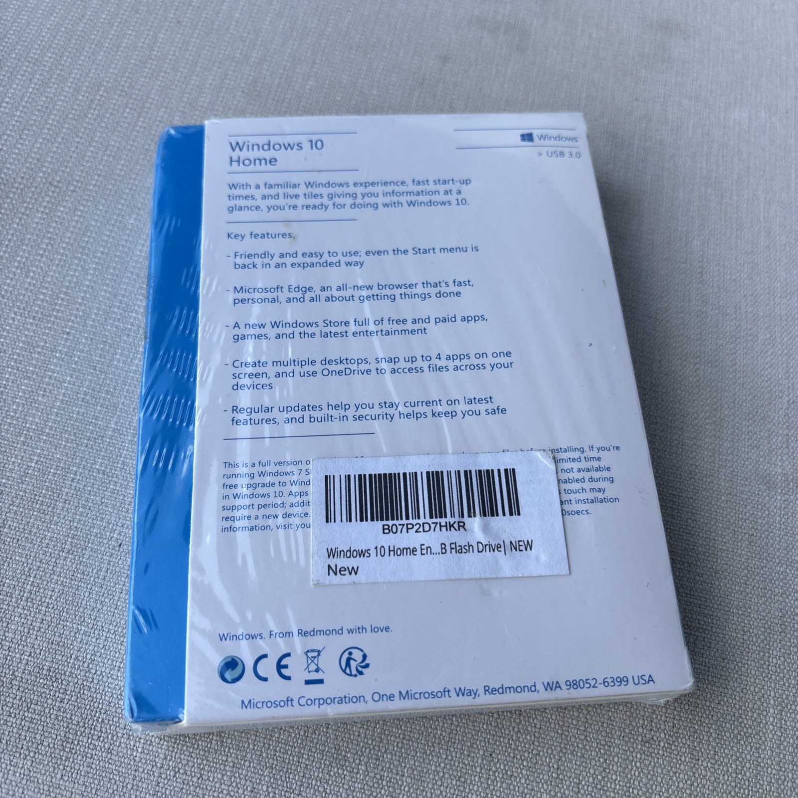 Microsoft – Windows 10 Home USB 3.0- New/Sealed