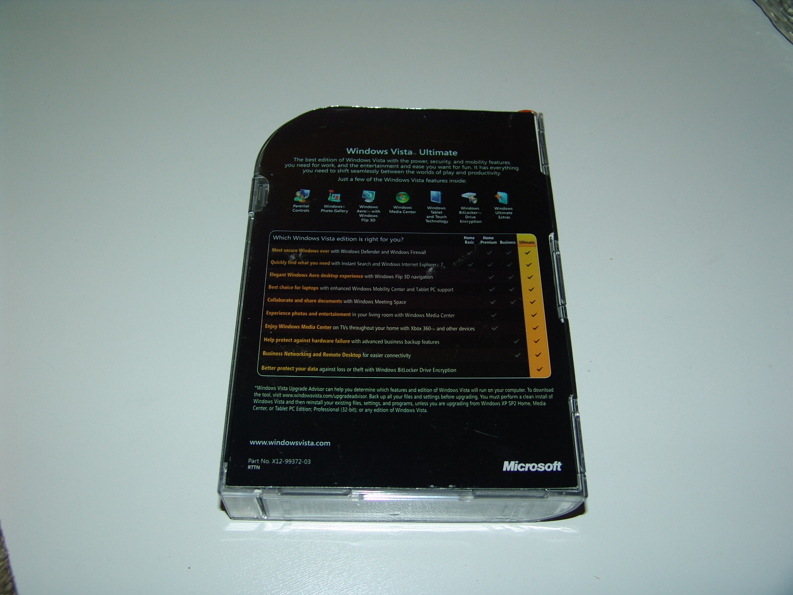 Microsoft Windows Vista Ultimate Upgrade 32 & 64 Bit Genuine Retail 2-Discs