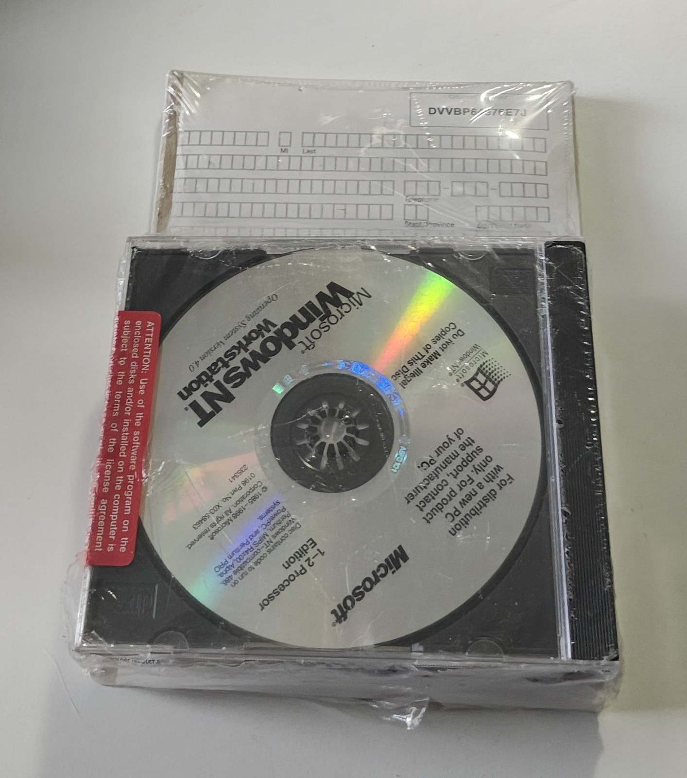 Windows NT Workstation Operating System Version 4.0 Service Pack 4 – Sealed