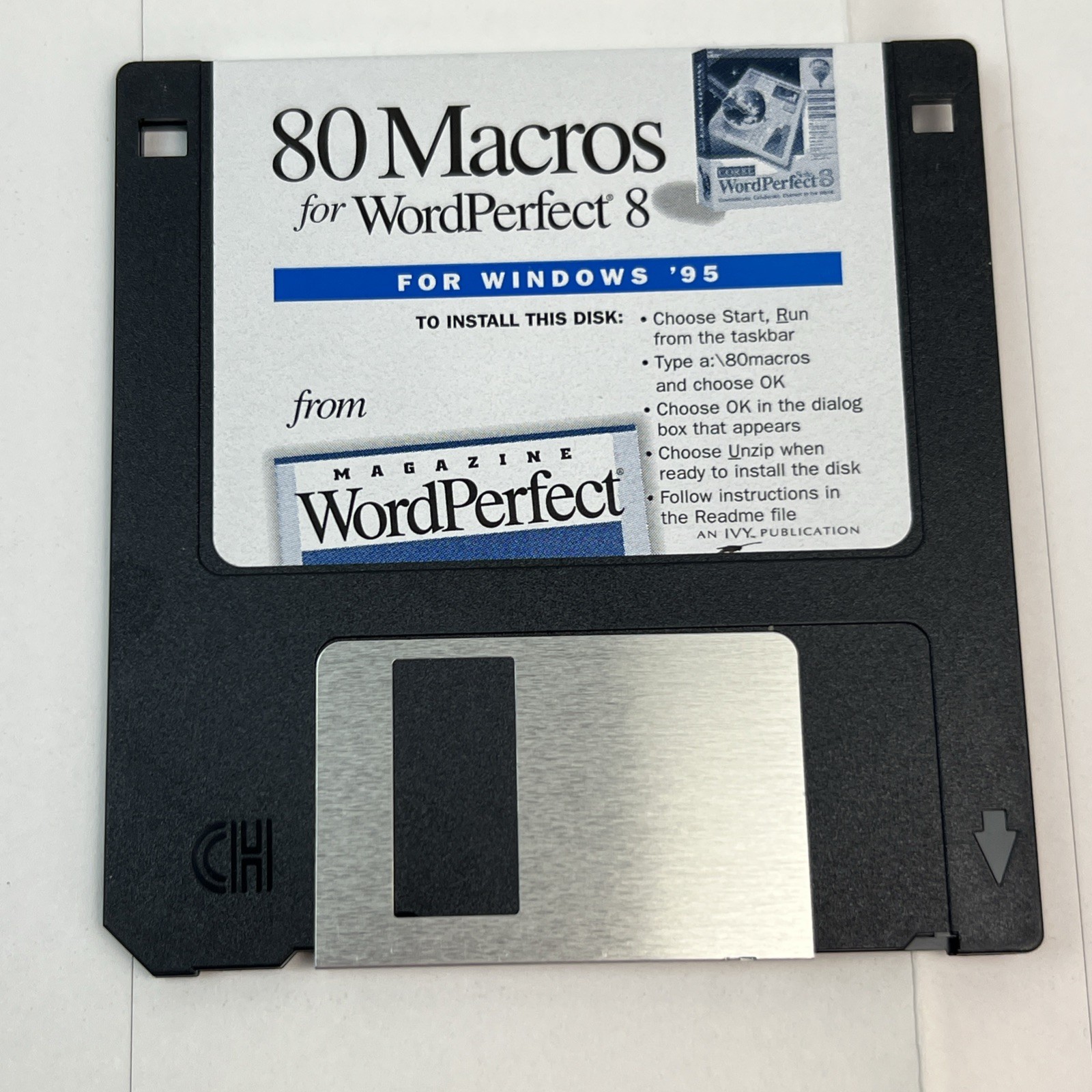 80 Macros for WordPerfect Word Perfect 8 for Microsoft Windows 95 3.5″ Floppy