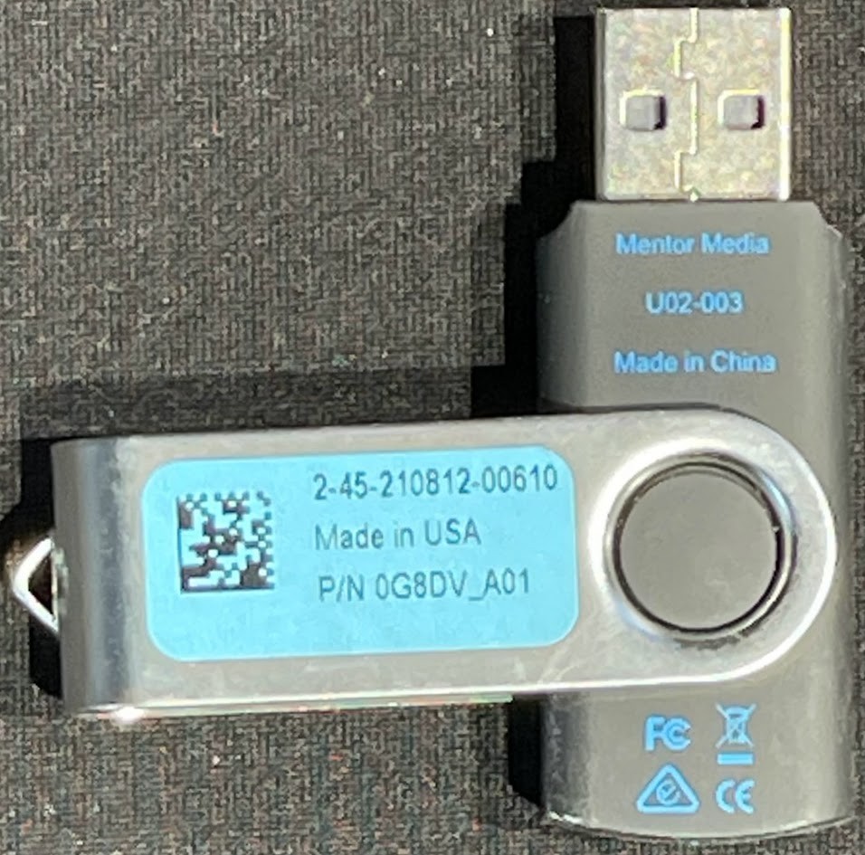 Dell Media Mentor 8GB Windows 10 64Bit Recovery Media USB Thumb Drive / 0G8DV