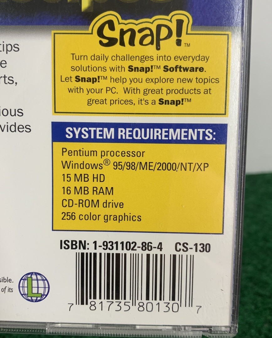 Snap Everyday Solutions 12,000 Recipes Computer Disc-(2001)
