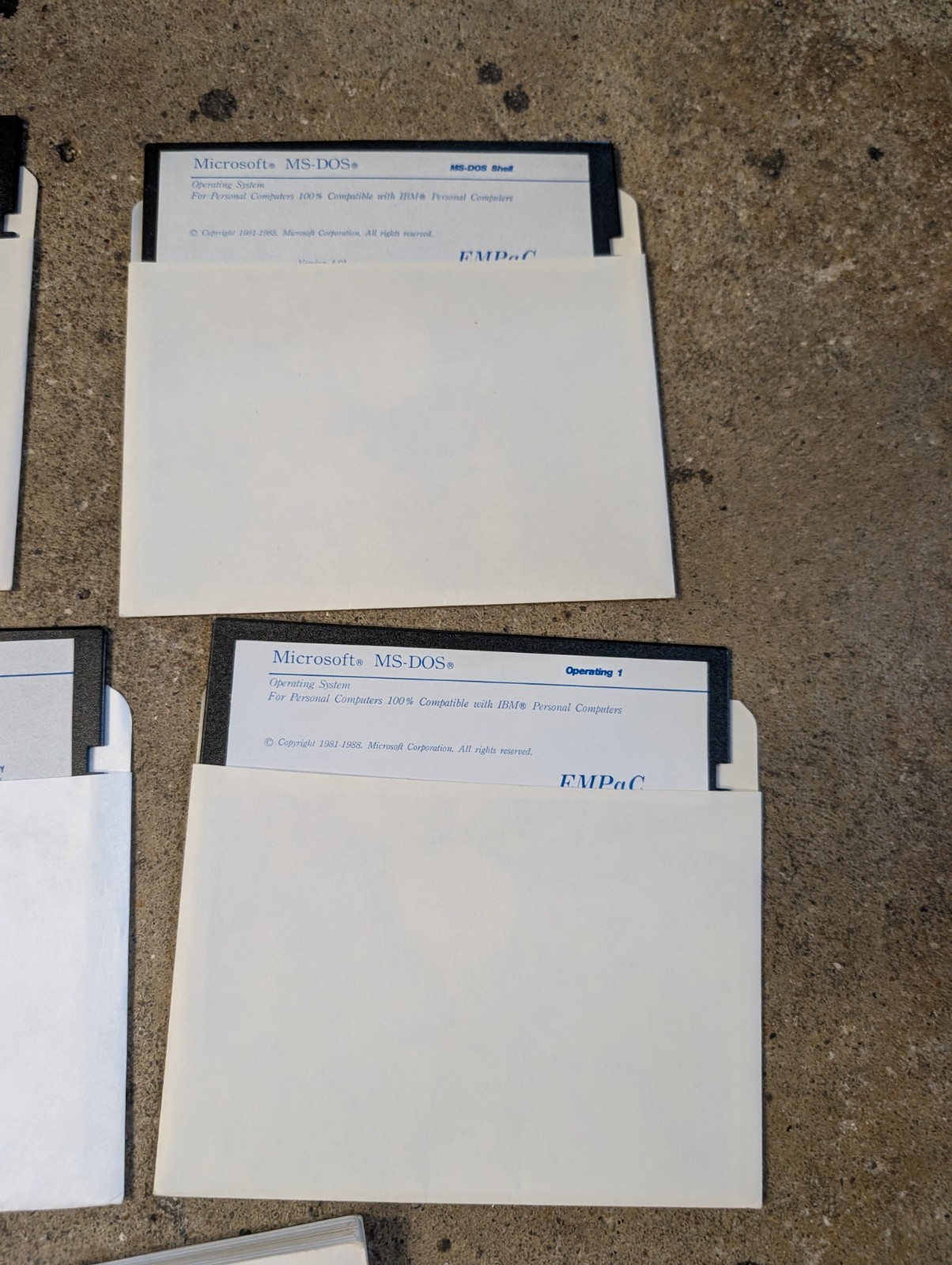 Vintage Microsoft MS-DOS Plus Enhanced Tools 5.25″ 6 Disk Set 2 Books V 4.01