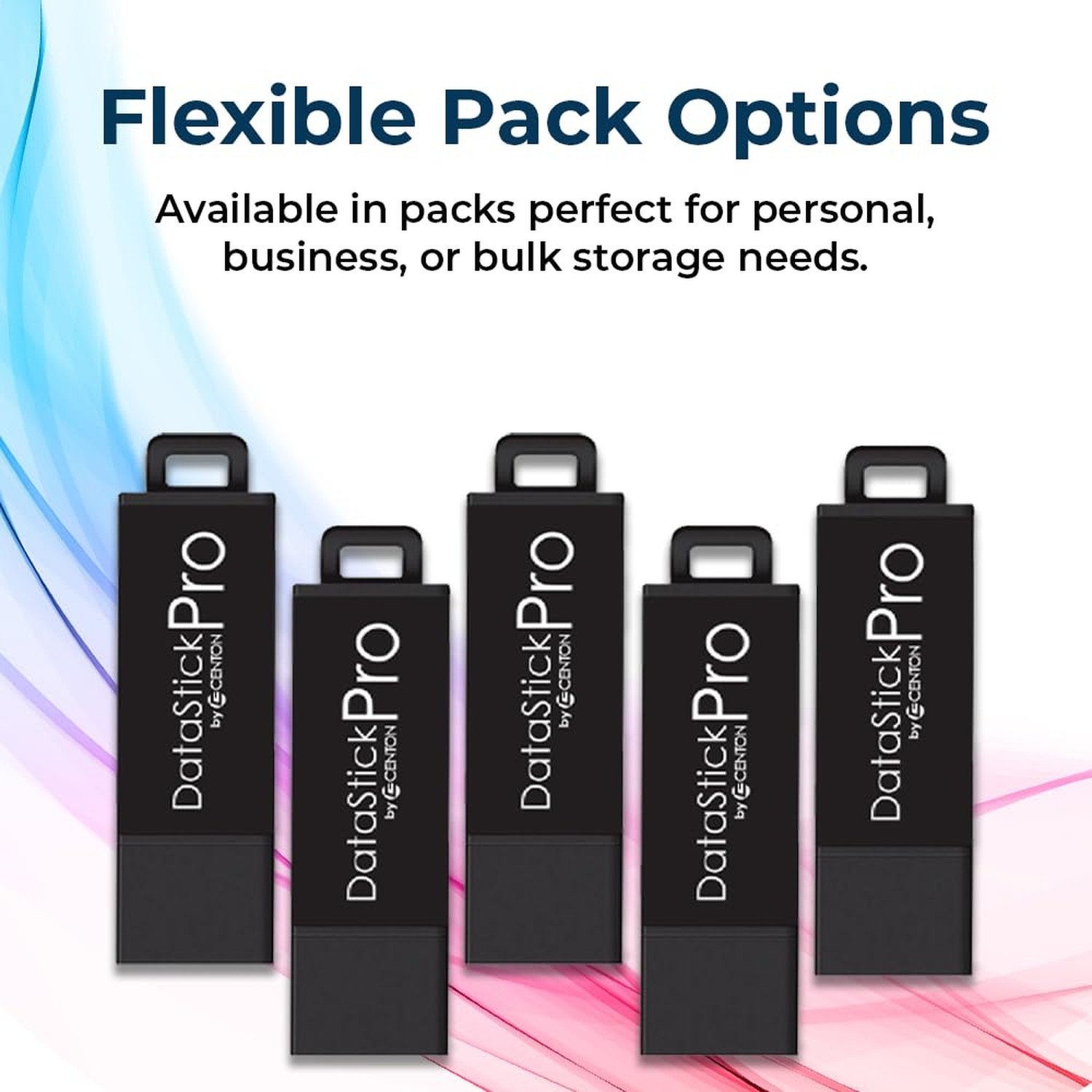 Centon DataStick Pro USB 3.2 Gen1 Aluminum Flash Drive 16GB 5 Pack