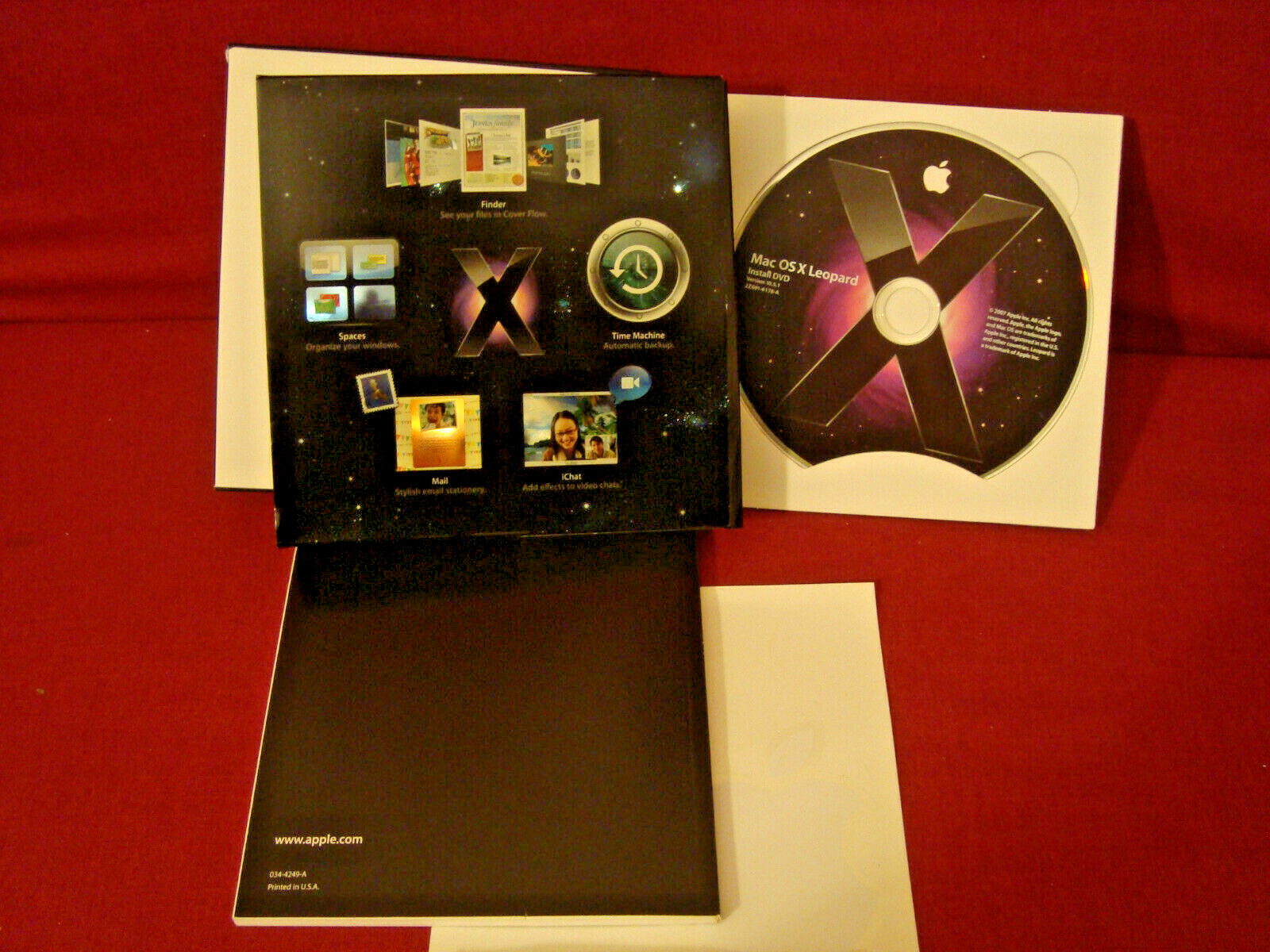 MAC OS X LEOPARD VERSION 10.5.1 20093 COMPLETE BUNDLE 1 DISC IN ORIGINAL BOX