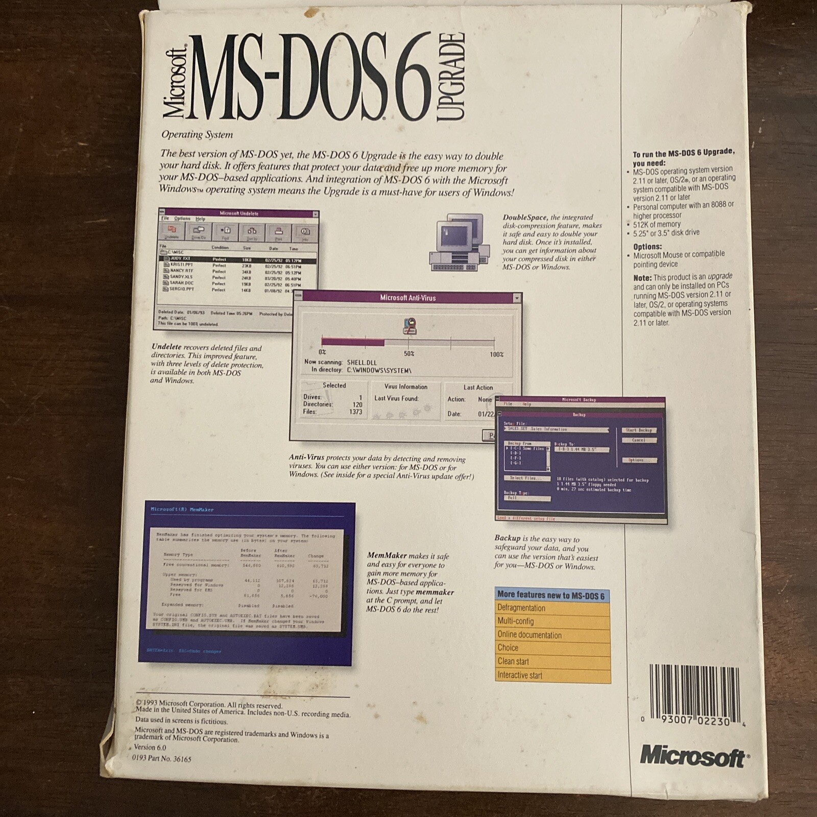 Microsoft MS DOS 6 Upgrade 5.25 Floppy Disc Operating System – Good Condition