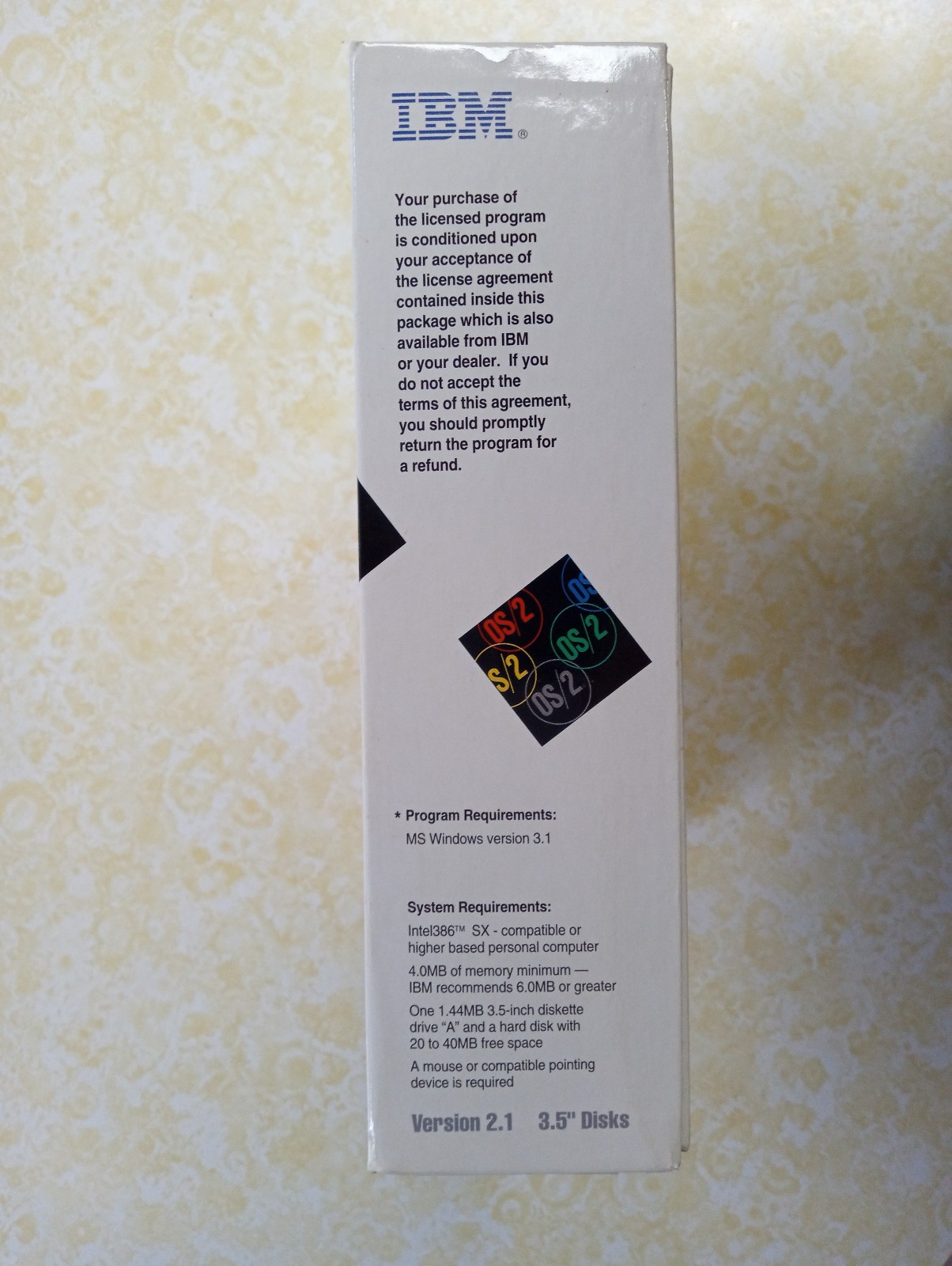 Rare New Open Box IBM OS/2 version 2.1 for Windows Version 3.1 OS on 3.5″ Floppy