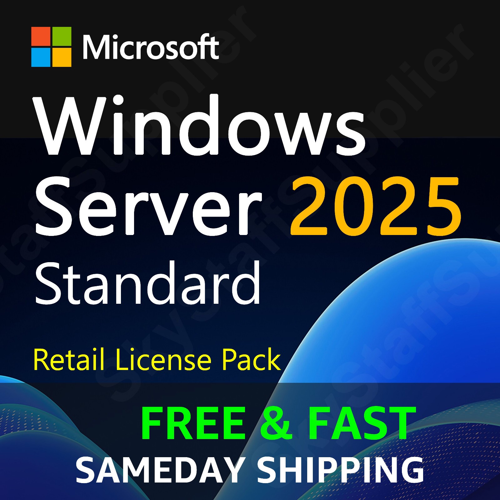 Windows Server 2025 STANDARD 16 CORE License Key +10 ACCESS CALs NEW RETAIL PACK