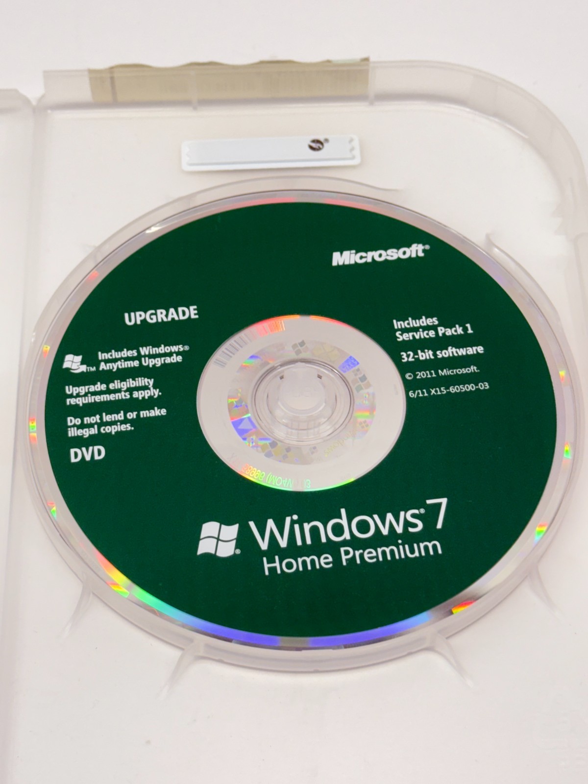 Microsoft Windows 7 Home Premium Upgrade 64-bit SP1 DVD