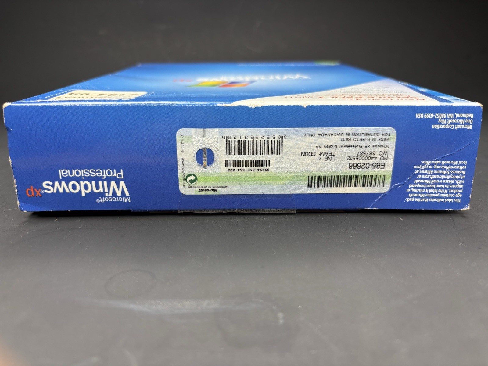 Microsoft Windows XP Professional SP2 Full English New Sealed Big Retail Box