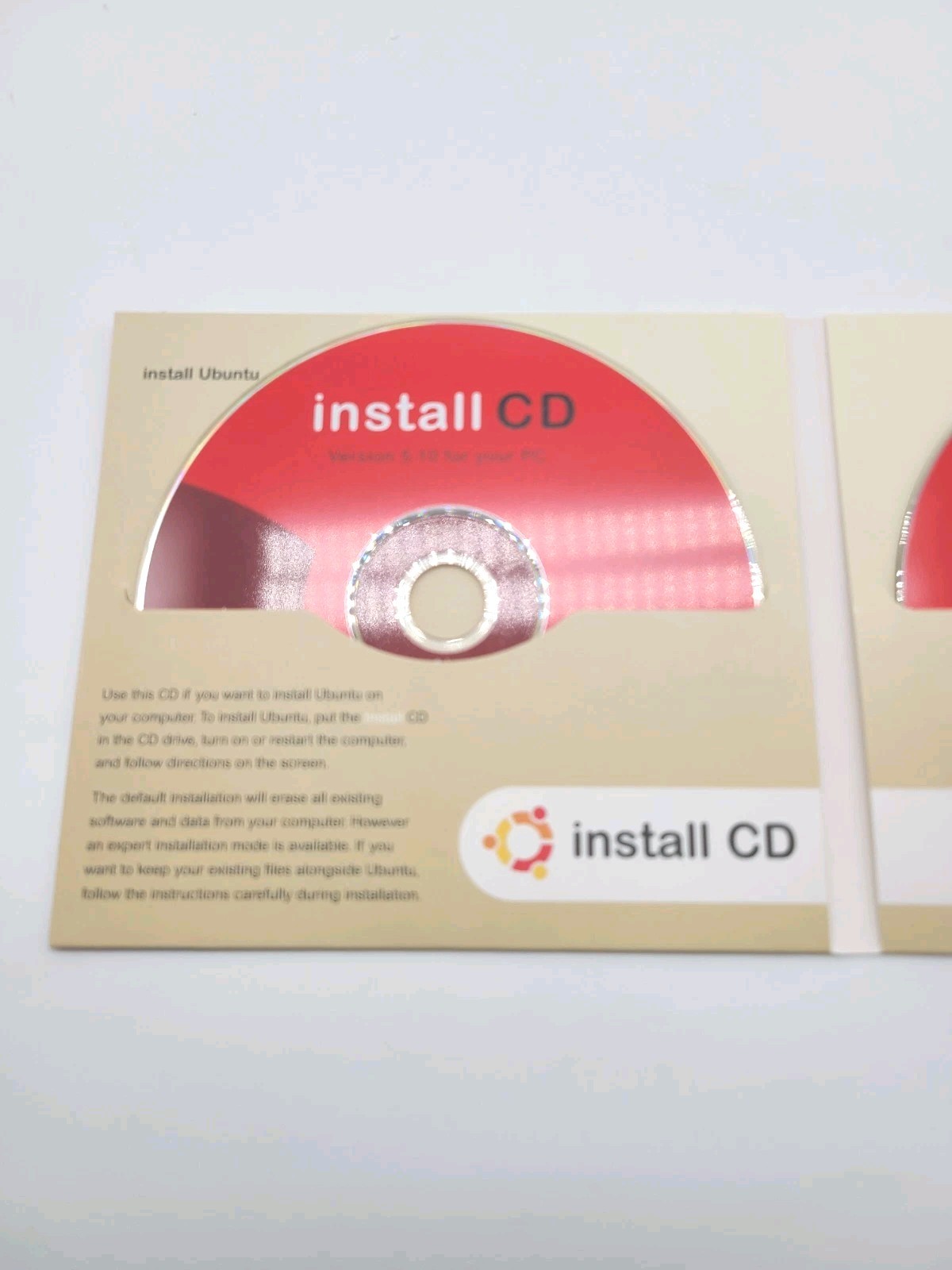 Rare Ubuntu Linux 5.10 PC Edition Vintage Linux for Human Beings