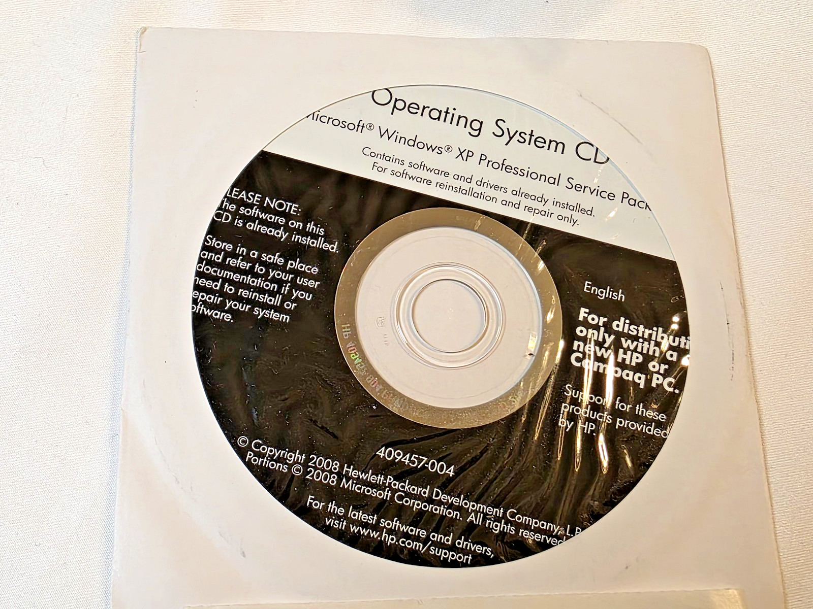 HP Compaq Windows XP Professional SP2 Service Pack 2 NEW w/ Product Code – PHW