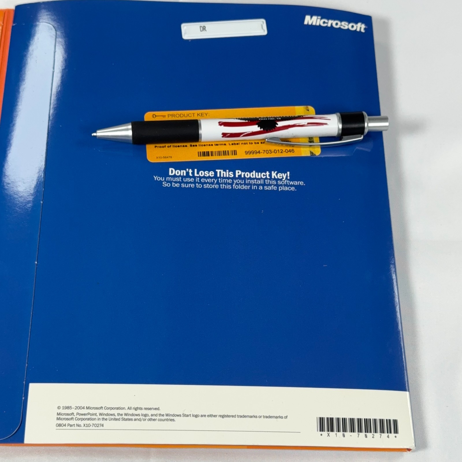 Microsoft Windows XP Professional Upgrade SP2 2002 Big Box CD Product Key CIB