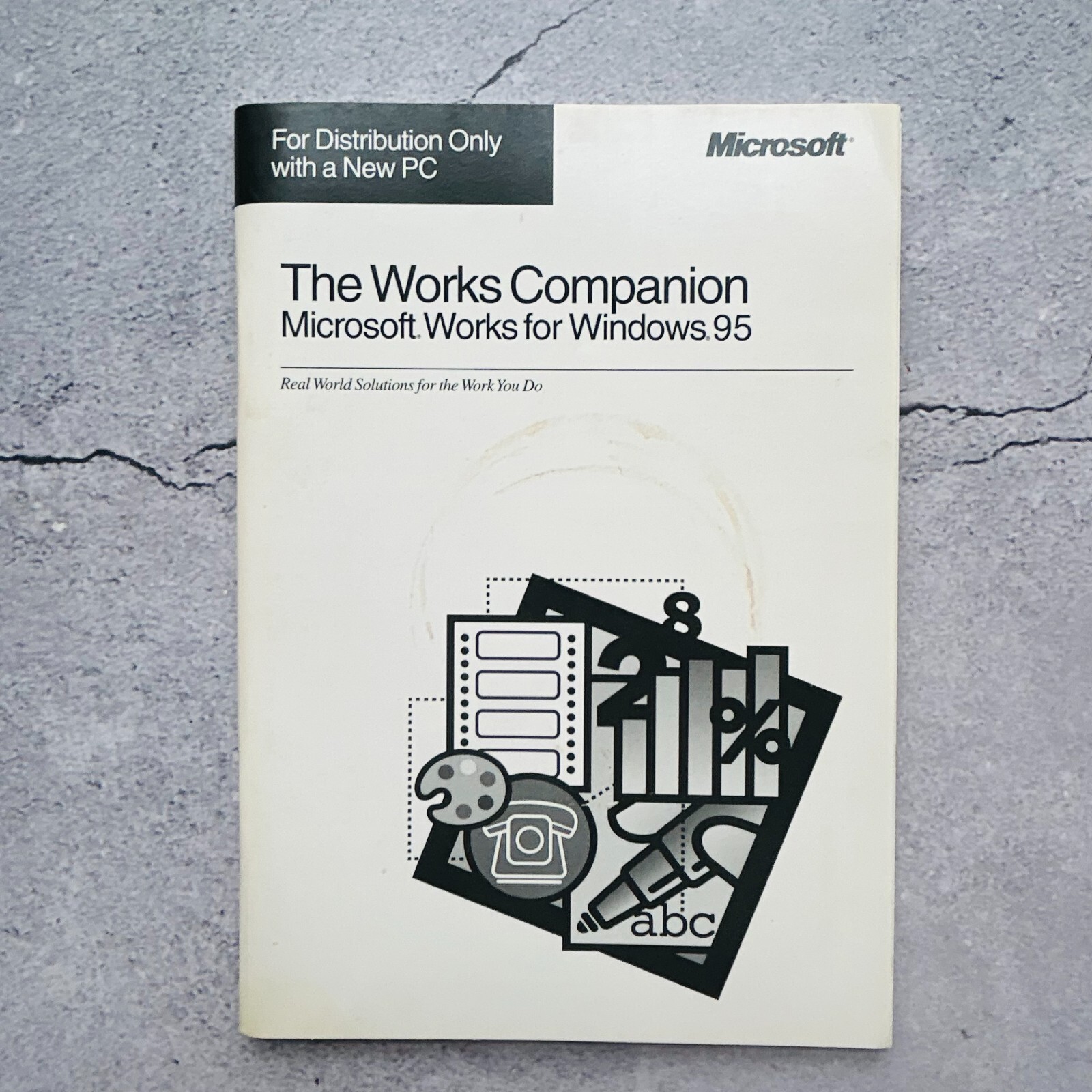 Microsoft Windows 95 Instruction Manual + The Works Companion Paperback Book Lot