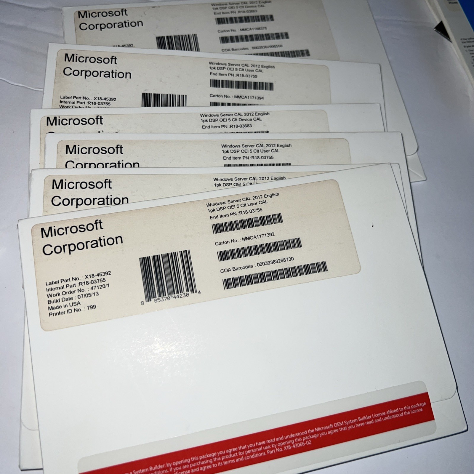 Microsoft Windows 7 8 pro server 2012 server 2008 RS corporation Lot No Key