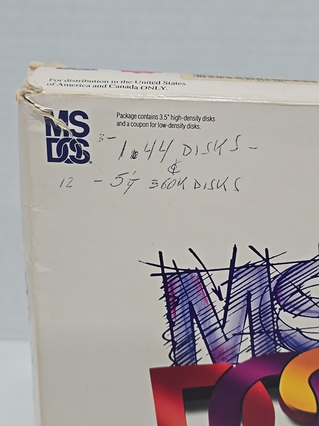 Vintage Microsoft MS-DOS 6.0 Upgrade Operating System 3.5″ Discs + 5.25″ Floppys