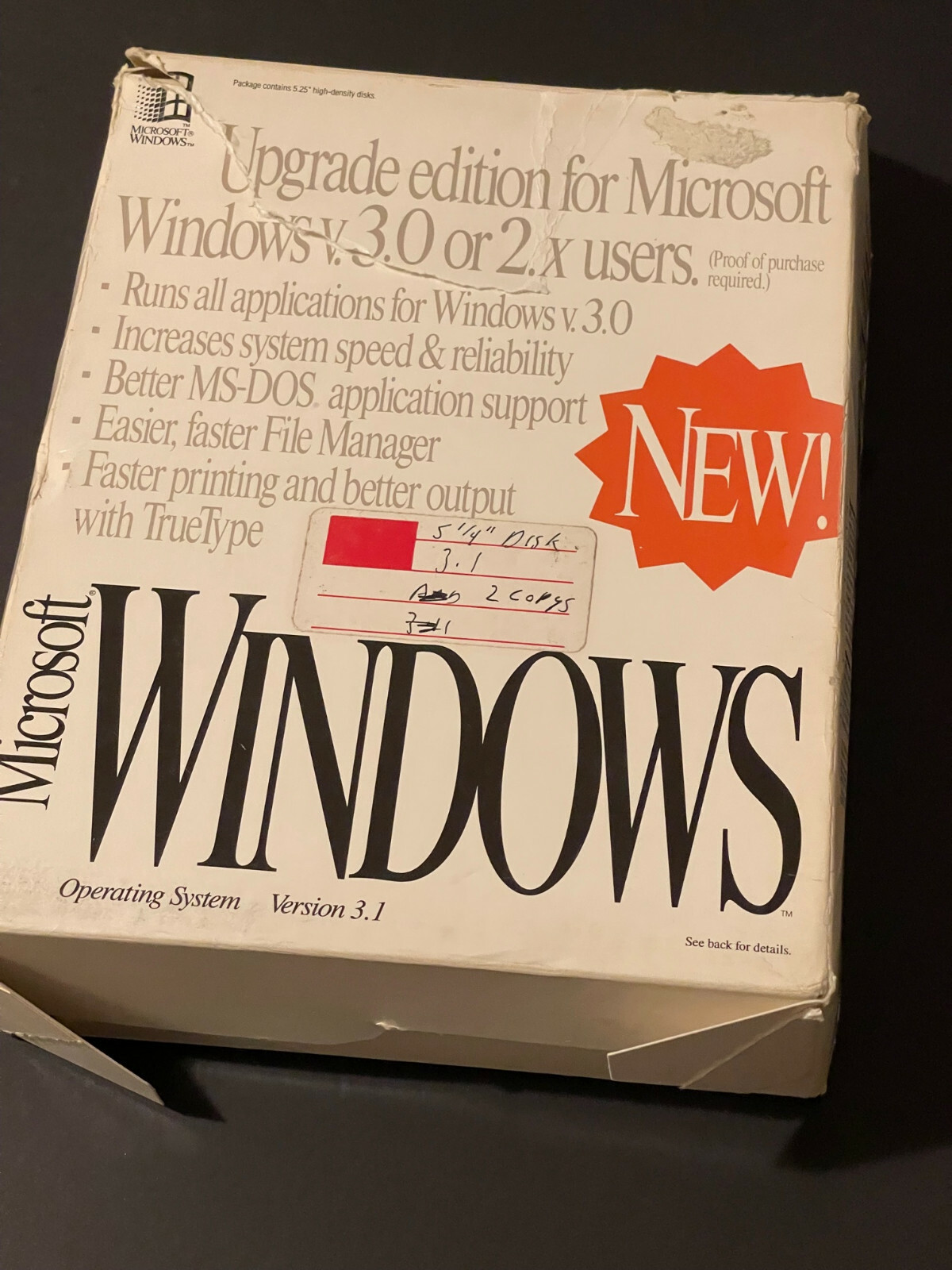 MICROSOFT WINDOWS V3.10 MANUAL 5.25″ DISKETTES COLLECTIBLE 050-030-620 LAST ONE