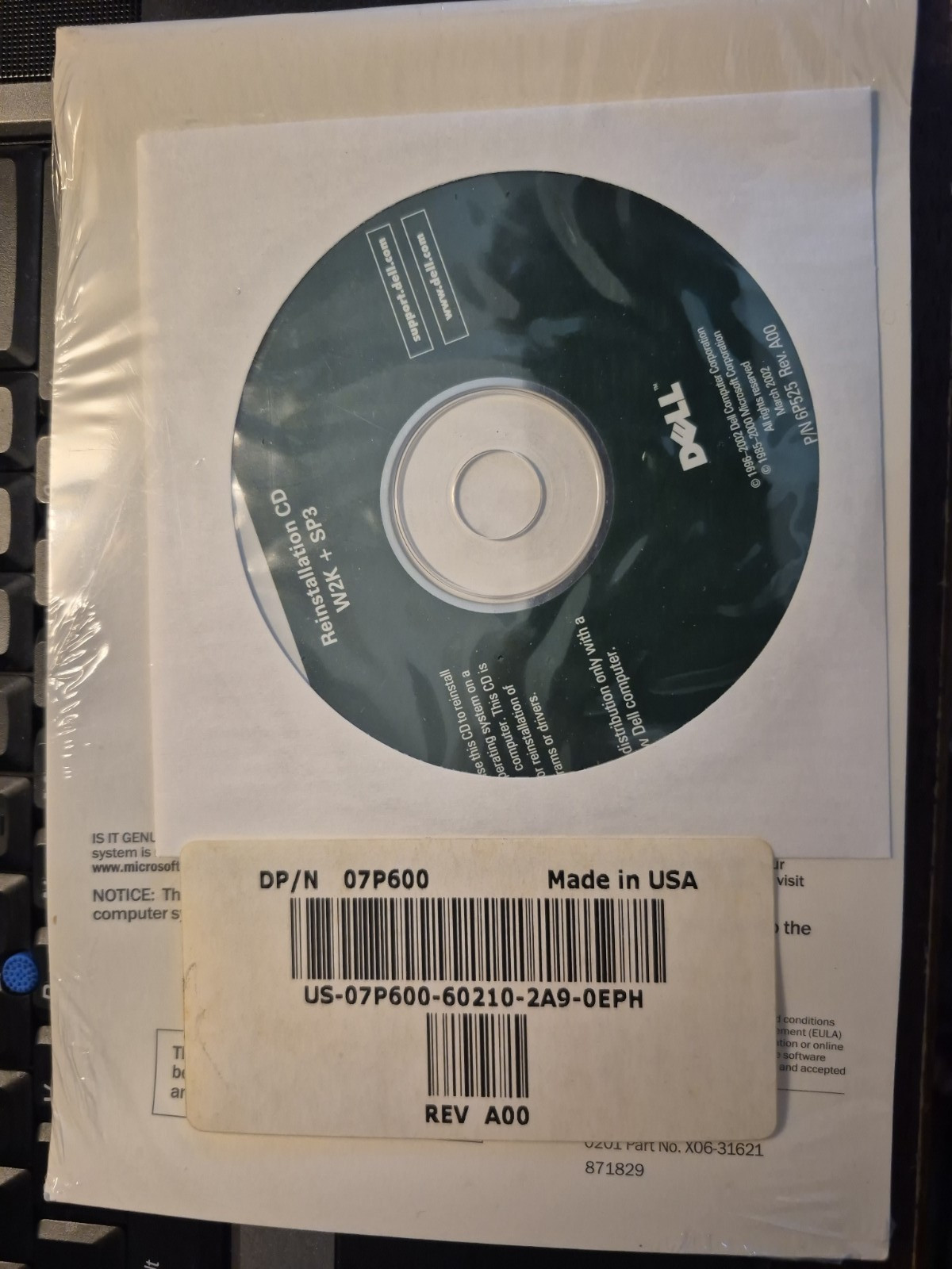 Windows 2000 Professional Install CD for Dell Computers New Sealed
