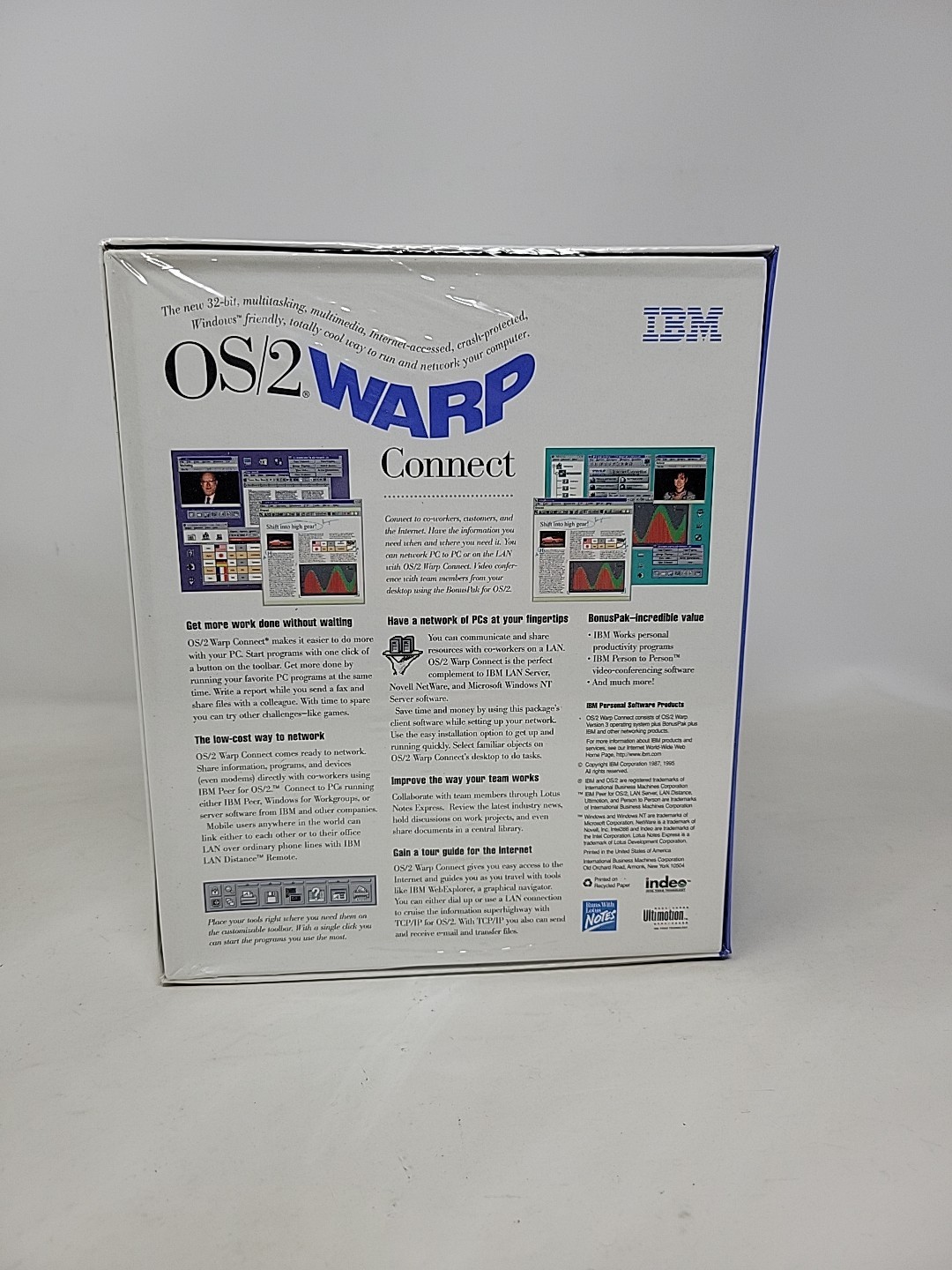 *NEW SEALED* IBM OS/2 Warp Connect Version 3 CD-Rom Vintage Computer Software
