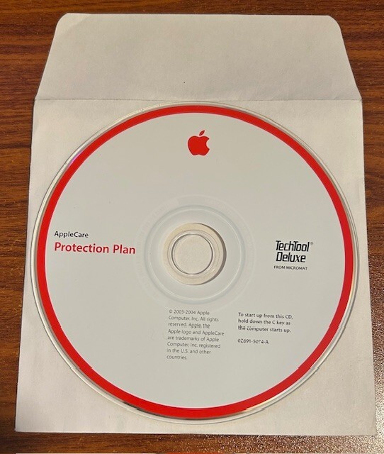 Vintage 2003/2004 Apple Care Protection Plan Disc Used Free Shipping