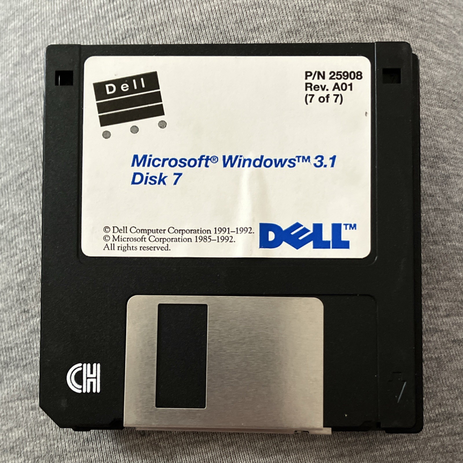 Vintage 1992 Dell Microsoft Windows 3.1 3.5″ Floppy Disk Operating System Set