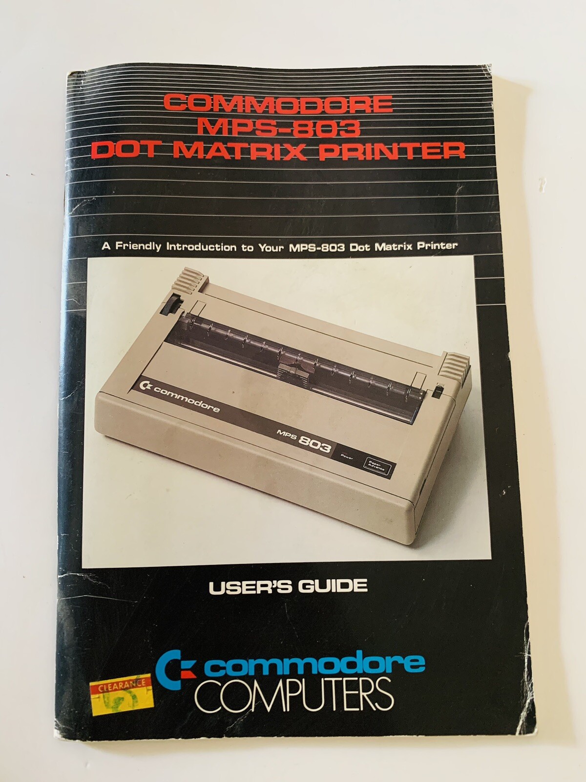 USER MANUAL COMMODORE MPS-803 DOT MATRIX PRINTER LAST ONE UOS