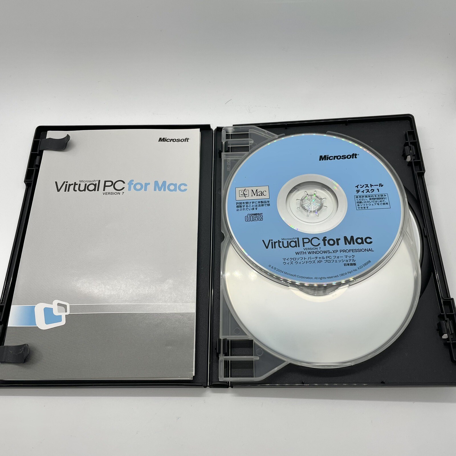 Microsoft Virtual PC For Mac Version 7 With Windows XP Pro 3 Disc JAPANESE