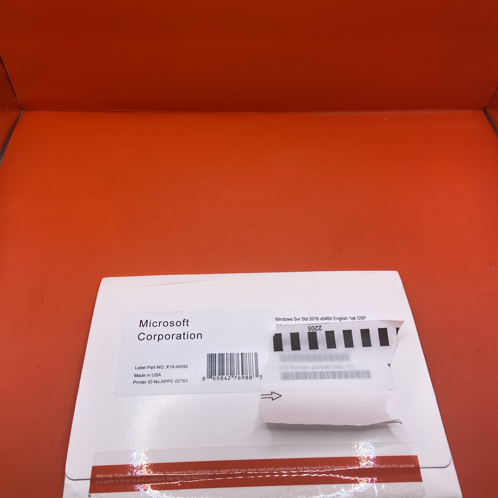 windows svr std 2016 x64bit english 1pk dsp oei dvd 16 core x18-49392