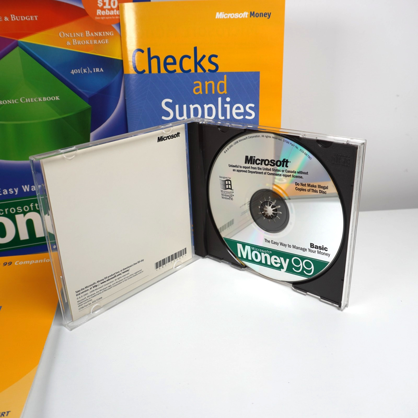 Microsoft Money 99 Basic English CD-ROM – For Windows 95 / NT – Complete Box