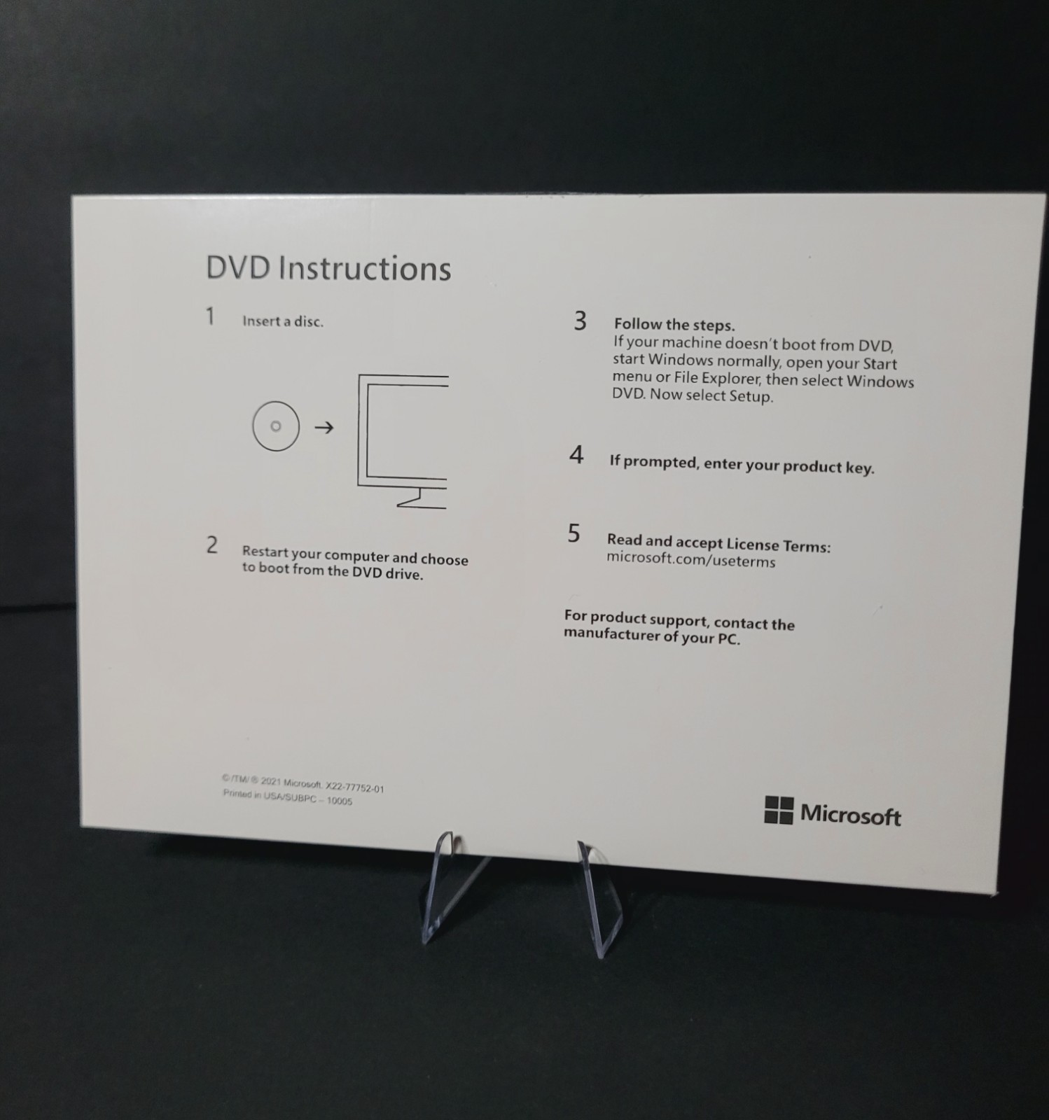 MS Win 11 Pro 64 Bit DVD and Product Key