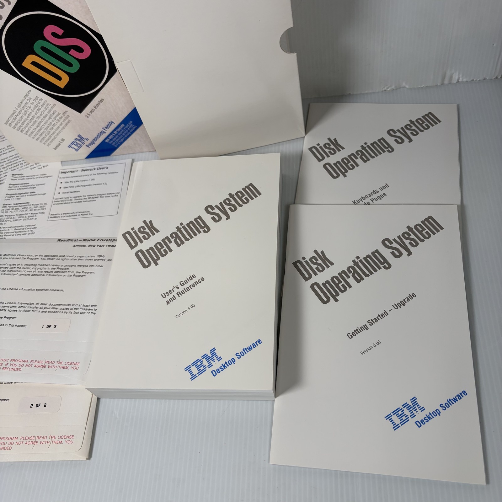Vintage IBM DOS 5.0 Upgrade Kit Disk Operating System Software 3.5″ Floppy Disks